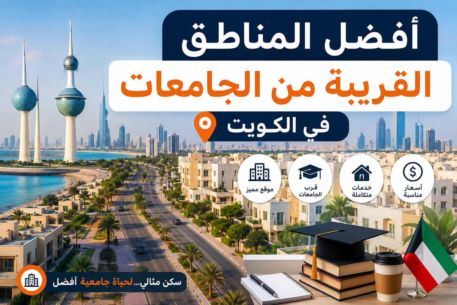                                                 أفضل المناطق القريبة من الجامعات في الكويت